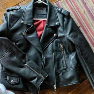 Vegan Leather Biker Jacket